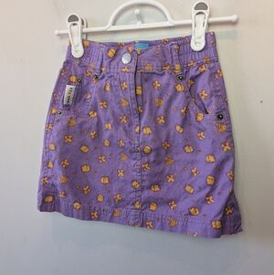 Disney Winnie The Pooh Girl Mini Skirt Vintage 90'-00' Size XS (Approx 4) Lilac